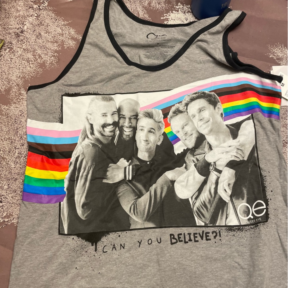 NWT Queer Eye Grey Tank Top M